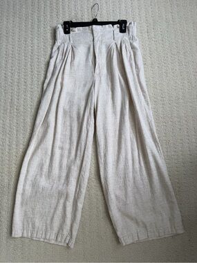 Banana Republic Linen-Blend Wide-Leg trouser Petite 8